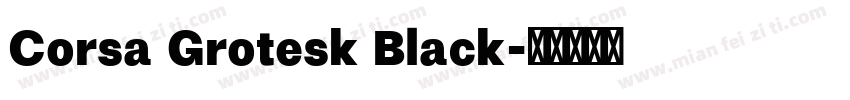 Corsa Grotesk Black字体转换